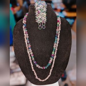 Beaded necklaces and bracelet